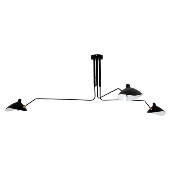 Taklampa med 3 armar APP569-3C Svart