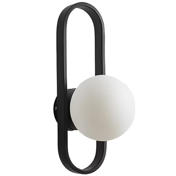 VÄGGLAMPA VÄGGLYKTA APP1755-1W SVART VIT
