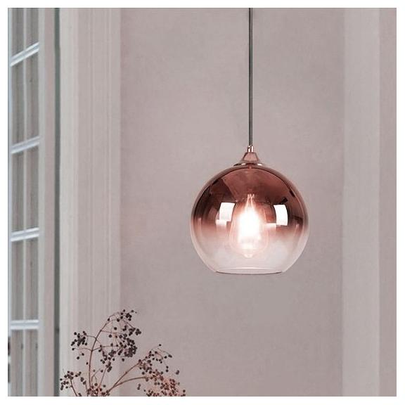 Glaspendellampa APP313-1CP Roséguld