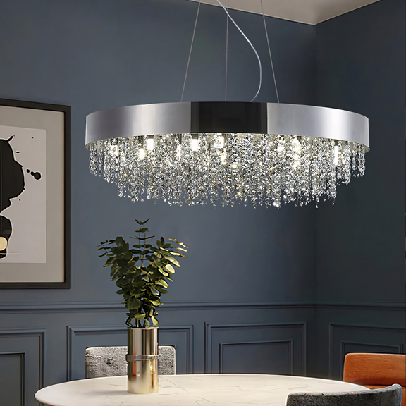 Hängande taklampa APP1786-16CP 60 cm Krom