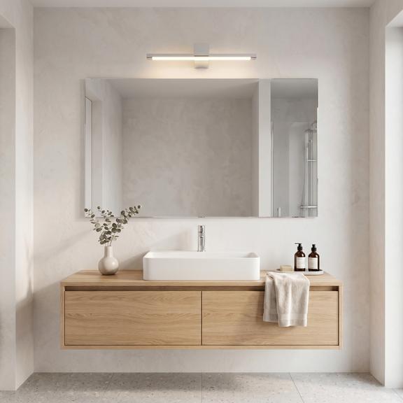 Badrum vägg LED-lampa SWE041-1W 60cm Chrome