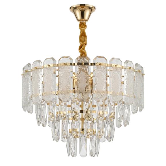 Kristall-pendellampa SWE088-CP 40cm GOLD