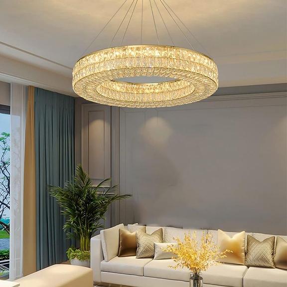 TAKLAMPA HÄNGANDE LED APP1569-CP Guld 80 cm