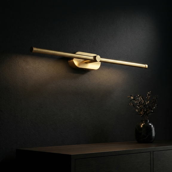 Applique da bagno LED APP1893-1W 60 cm BRUSH GOLD