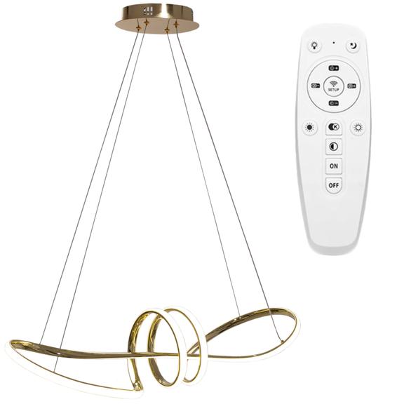 Modern takplampa LED + FJÄRRKONTROLL APP824-CP Guld