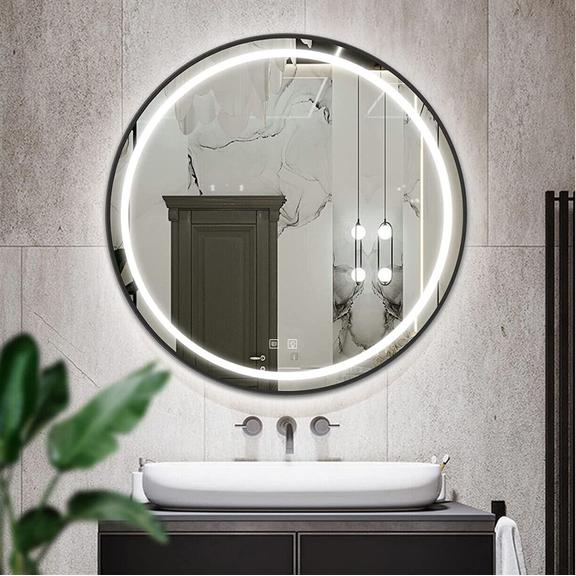 LED-VÄGGSPEGEL 50 cm MMJ Svart
