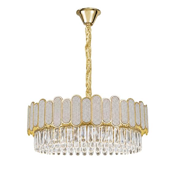 Kristall-pendellampa SWE107-CP 50cm GOLD