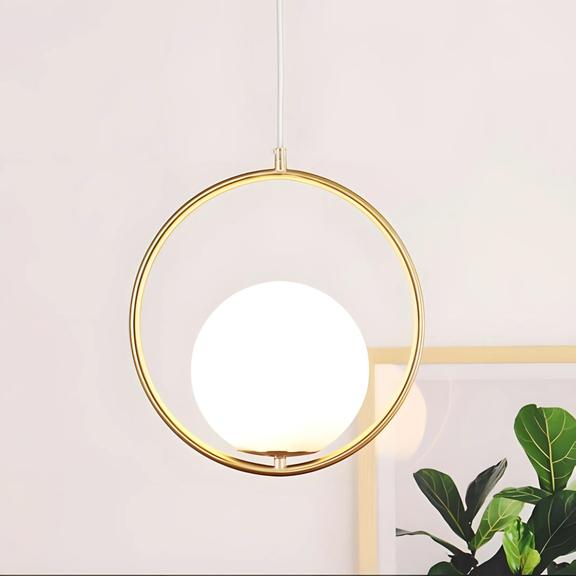 Hängande Taklampa i Glas – Klot G109-1W Guld