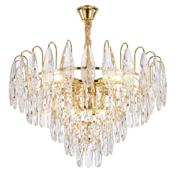 Kristall-pendellampa SWE080-CP 50cm GOLD