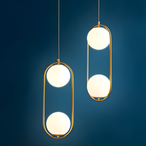 HÄNGENDE TAKLAMPA G134-2CP GULD