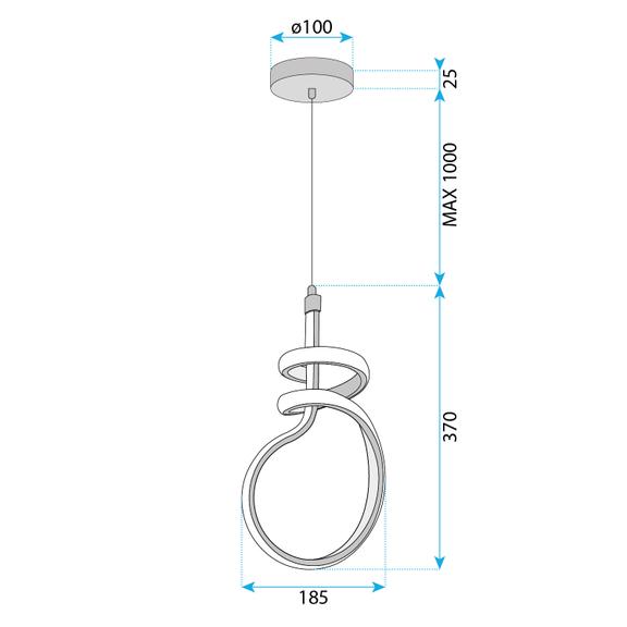 HÄNGANDE LED-LAMPA G071-CP GULD