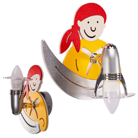 VÄGGLAMPA GUL PIRAT 4717