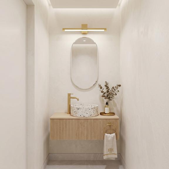 Badrum vägg LED-lampa SWE044-1W 60cm GOLD
