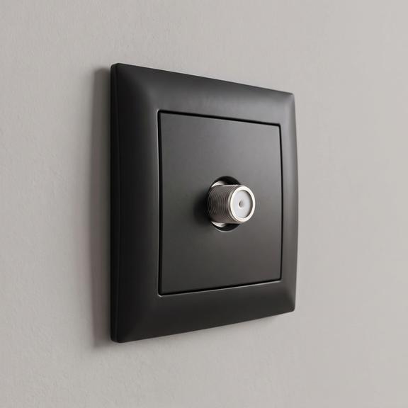 Antenas Kontaktligzda ar Rāmi OSTE JNH012-A BLACK