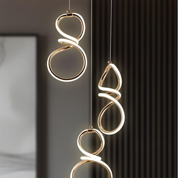 HÄNGLAMPA LED G073-3CPR Guld