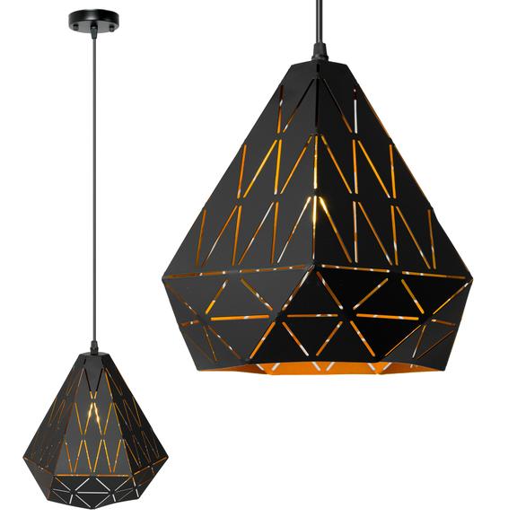 TAKPLAN GEOMETRISK TAKLAMPA TRIANGEL APP252-1CP SVART