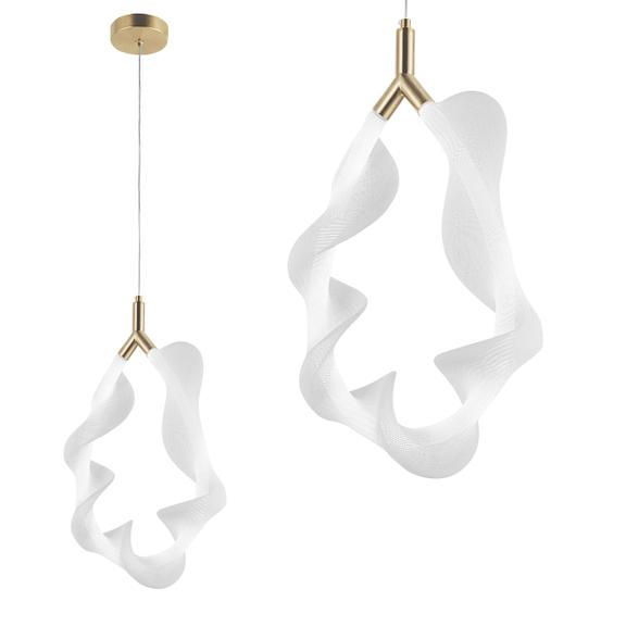 HÄNGLAMPA LED G013-1CP VIT/GULD