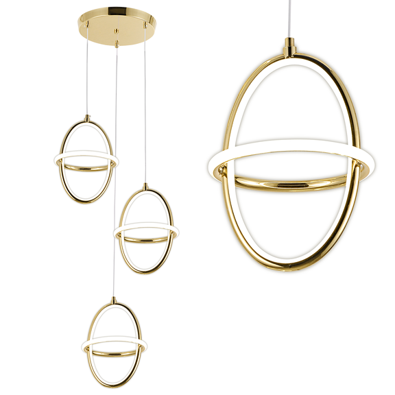 HÄNGLANDE LED-LAMPA G064-3CPR Guld