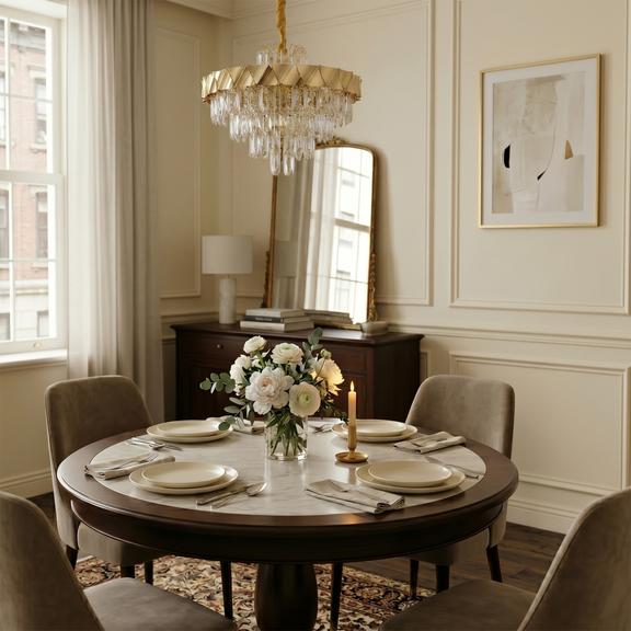 Kristall-pendellampa SWE076-CP 50cm GOLD