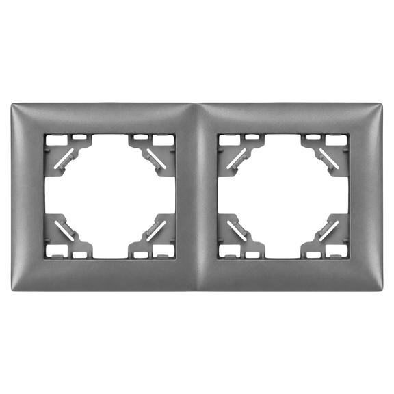 Marco doble para enchufes OSTE JNH014-2F Grey