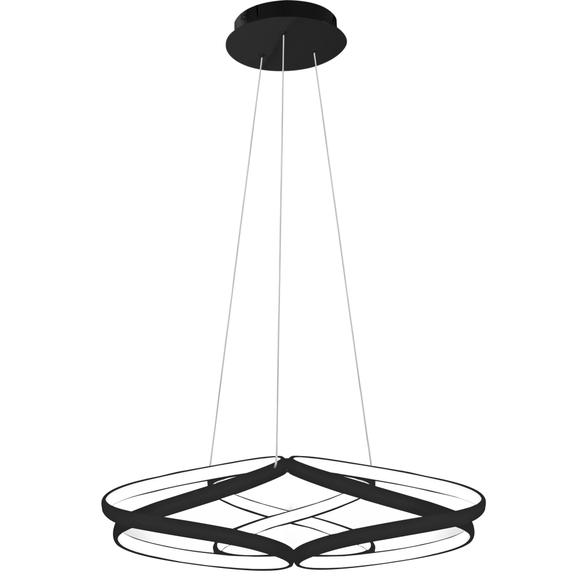 Modern takplafond LED + FJÄRRKONTROLL APP793-CP FLAT Svart