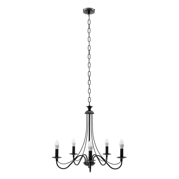 Rustik Takpendlad Lampa APP647-5CP Svart