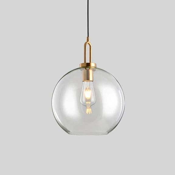 Hängande taklampa i glas, kula 25 cm APP630-1CP