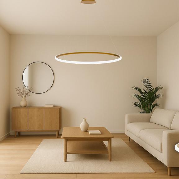 HÄNGENDE LED-TAKLAMPA LHJ006-CP 100 cm BORSTAD GULD