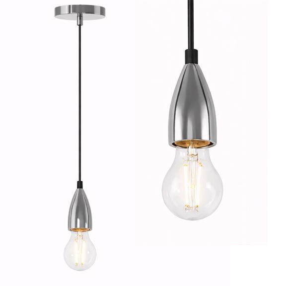Taklampa Hängande Sockel APP358-1CP KROM