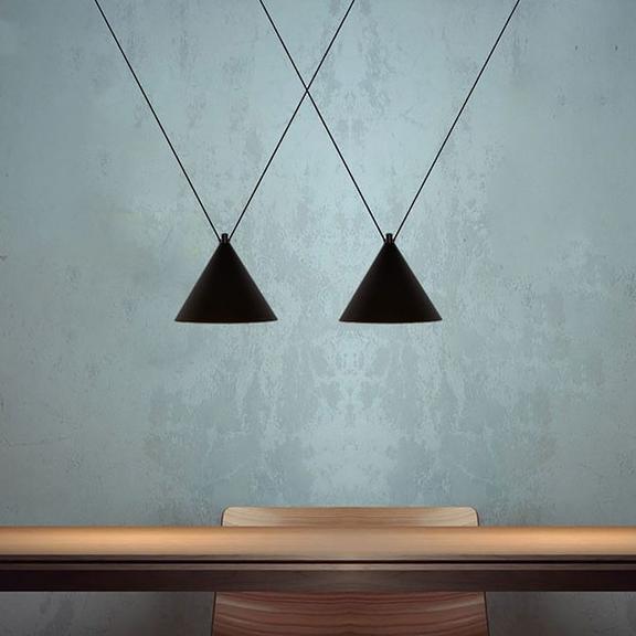 Hängande taklampa i loftstil APP548-2CP Svart