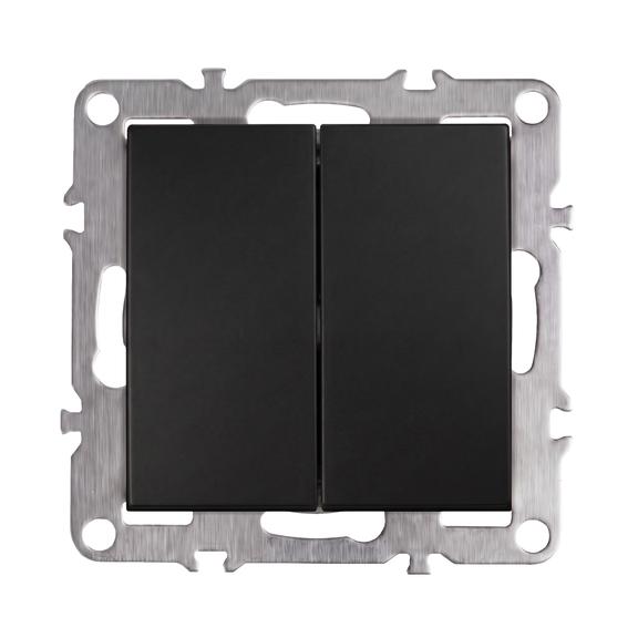 Interruptor Doble OSTE JNH007-W BLACK