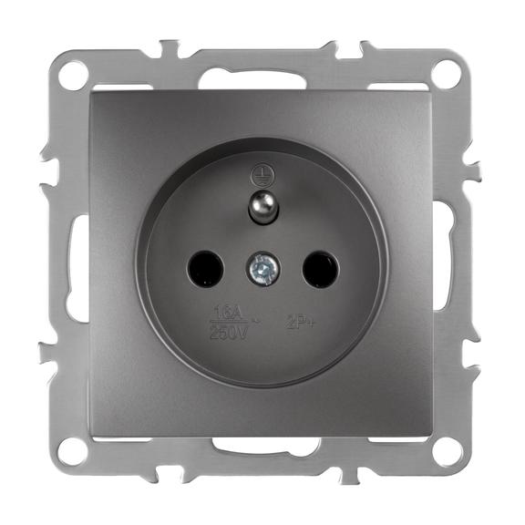 Single grounded socket OSTE JNH001-G Grey