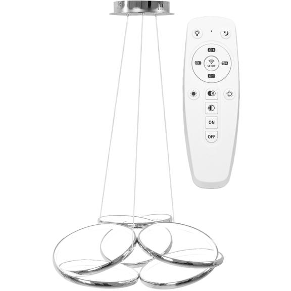 Modern takarmatur LED för tak + FJÄRRKONTROLL APP795-CP Flat Krom