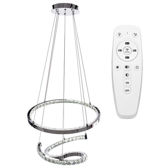 HÄNGANDE KRISTALLAMPA RING LED APP773-2CP