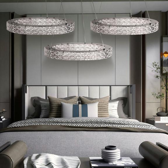 HÄNGLANDE LED-LAMPA MS005-CP 50 cm Krom