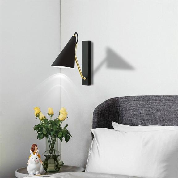 VÄGGLAMPA KINKIET APP1142-1W Svart