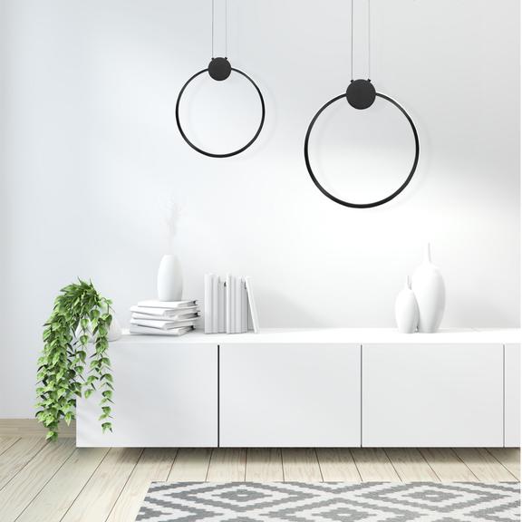 HÄNGLANDE LED TAKLAMPA APP1392-CP SVART 30 cm