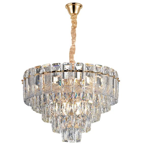 Hänglampa med kristaller G056-CP 50cm Guld
