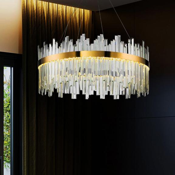 Kristalltaklampa APP1515-CP60 Guld