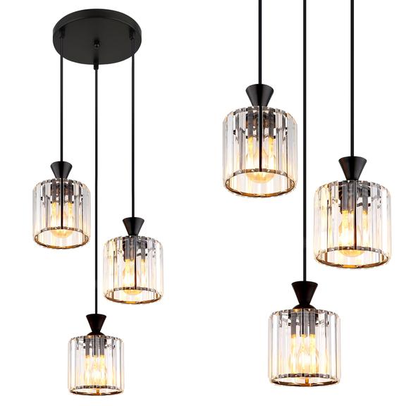 HÄNGENDE TAKLAMPA EBT025-3CP SVART