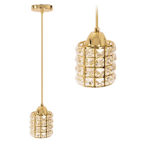 Taklampa Kristall APP724-1CP Guld