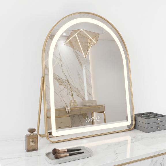 LED-spegel GLAM L.Gold 40x45cm