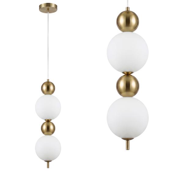 LED taklampa pendel LHJ116-2CP borstat guld