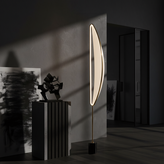 Golvstående LED-lampa G126-F Guld