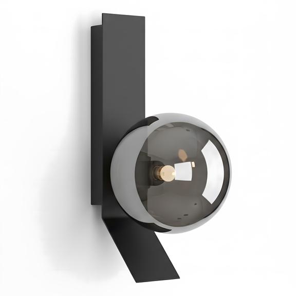 VÄGGLAMPA APP1757-1W SVART KROM
