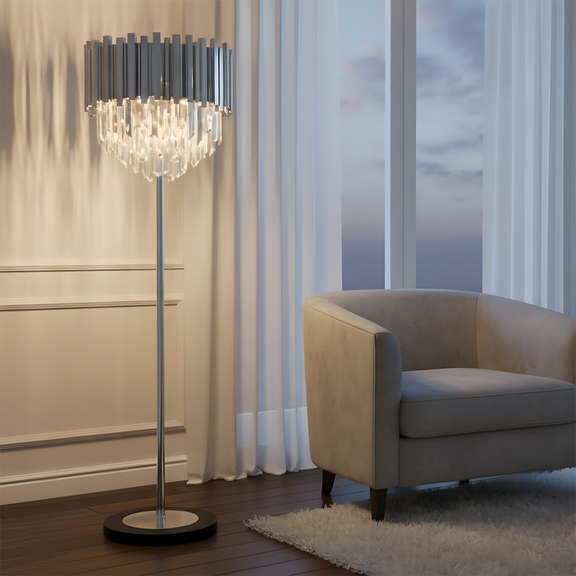 Golvlampa APP1716-3F Krom