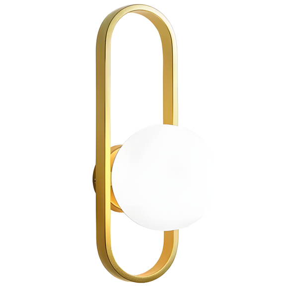 VÄGGLAMPA VÄGGLJUS APP1756-1W BORSTAT GULD VIT