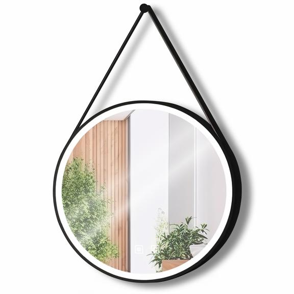 RUNT LED-SPEGEL HÄNGANDE I REM 70 cm 104