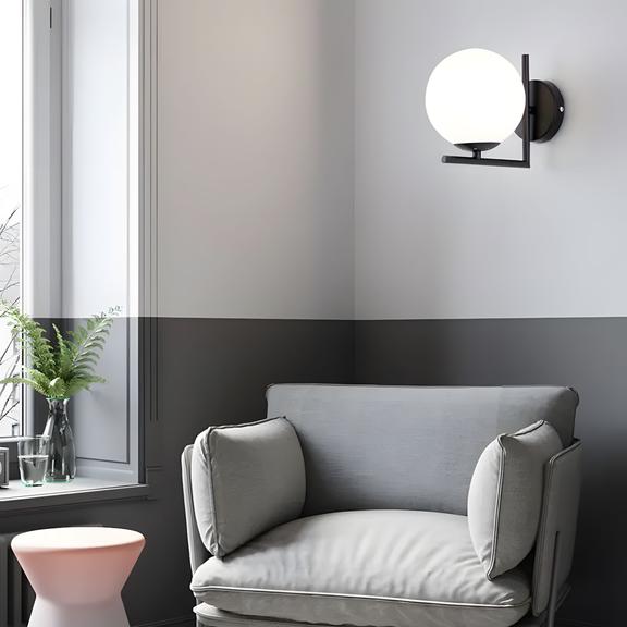 Vägglampa G101-1W Svart Vit