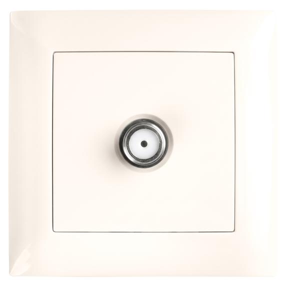 Antenas Kontaktligzda ar Rāmi OSTE JNH012-A BEIGE